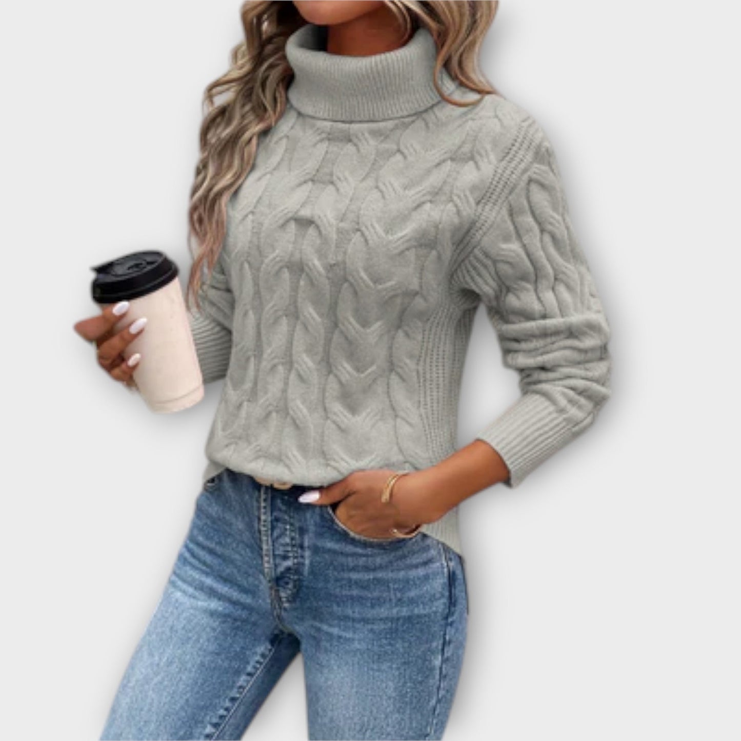 Amelia™ | Eleganter Rollkragenpullover aus Strick
