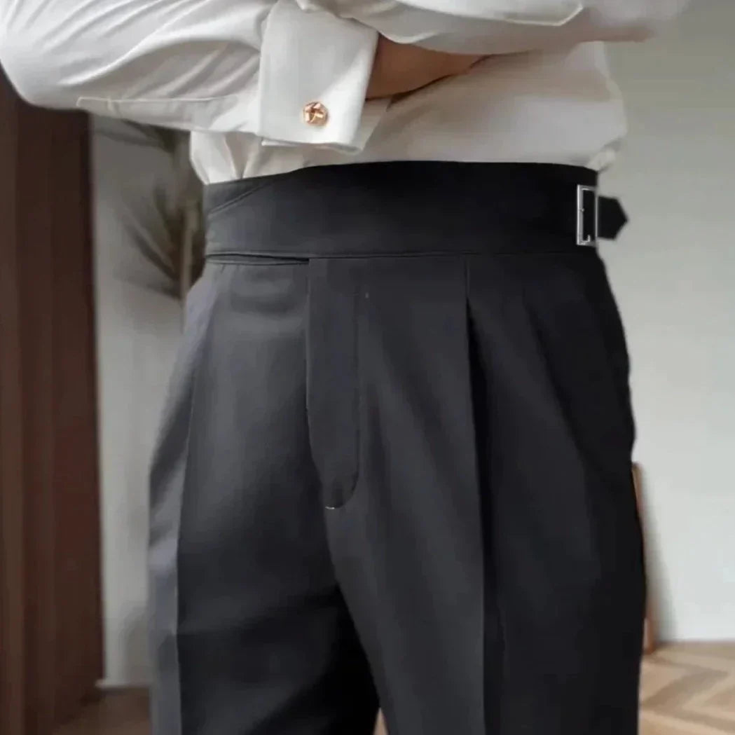 Ellis™ | Klassische Hose Mit Hoher Taille Und Schnallenverschluss Für Herren