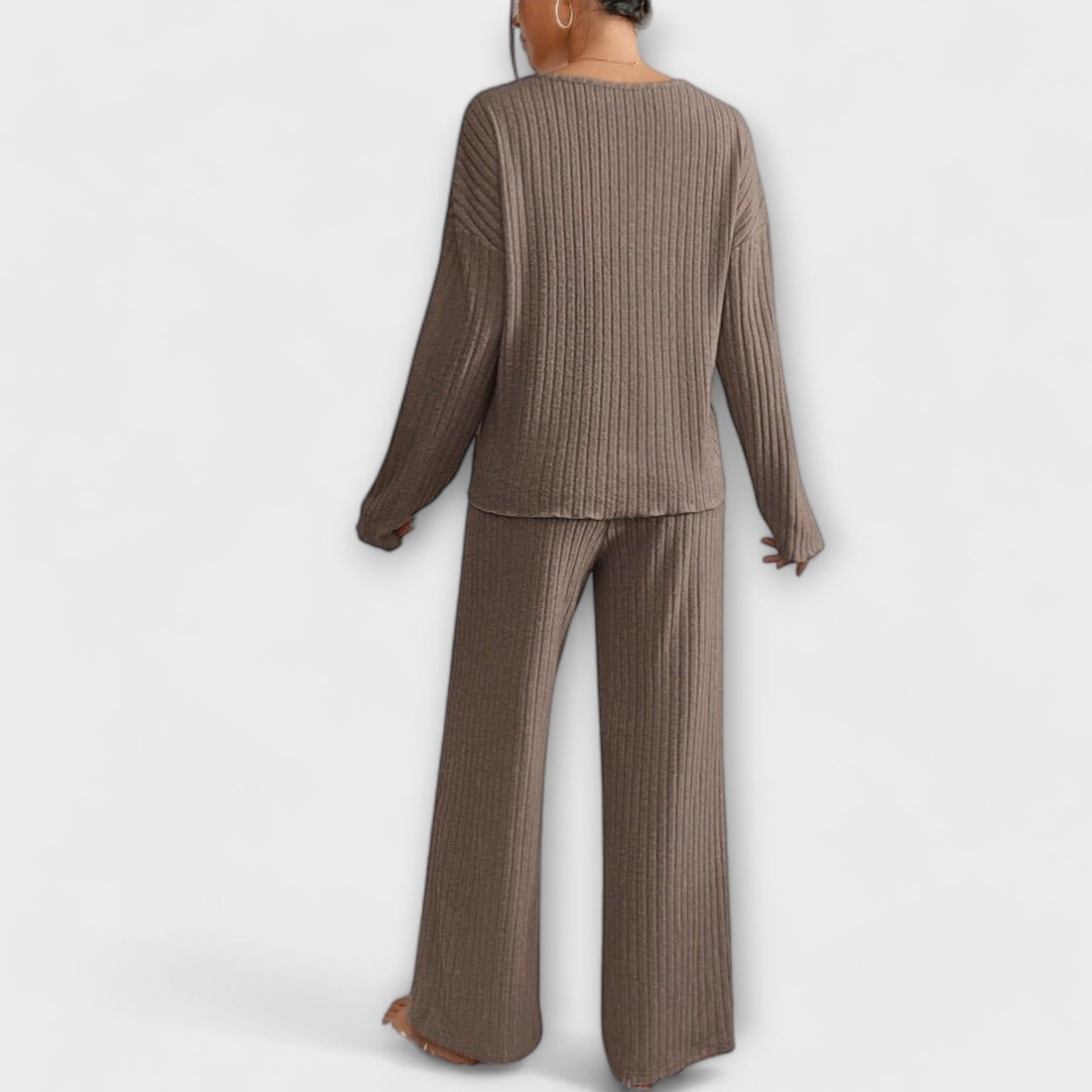 Greta™ | Geripptes Loungset